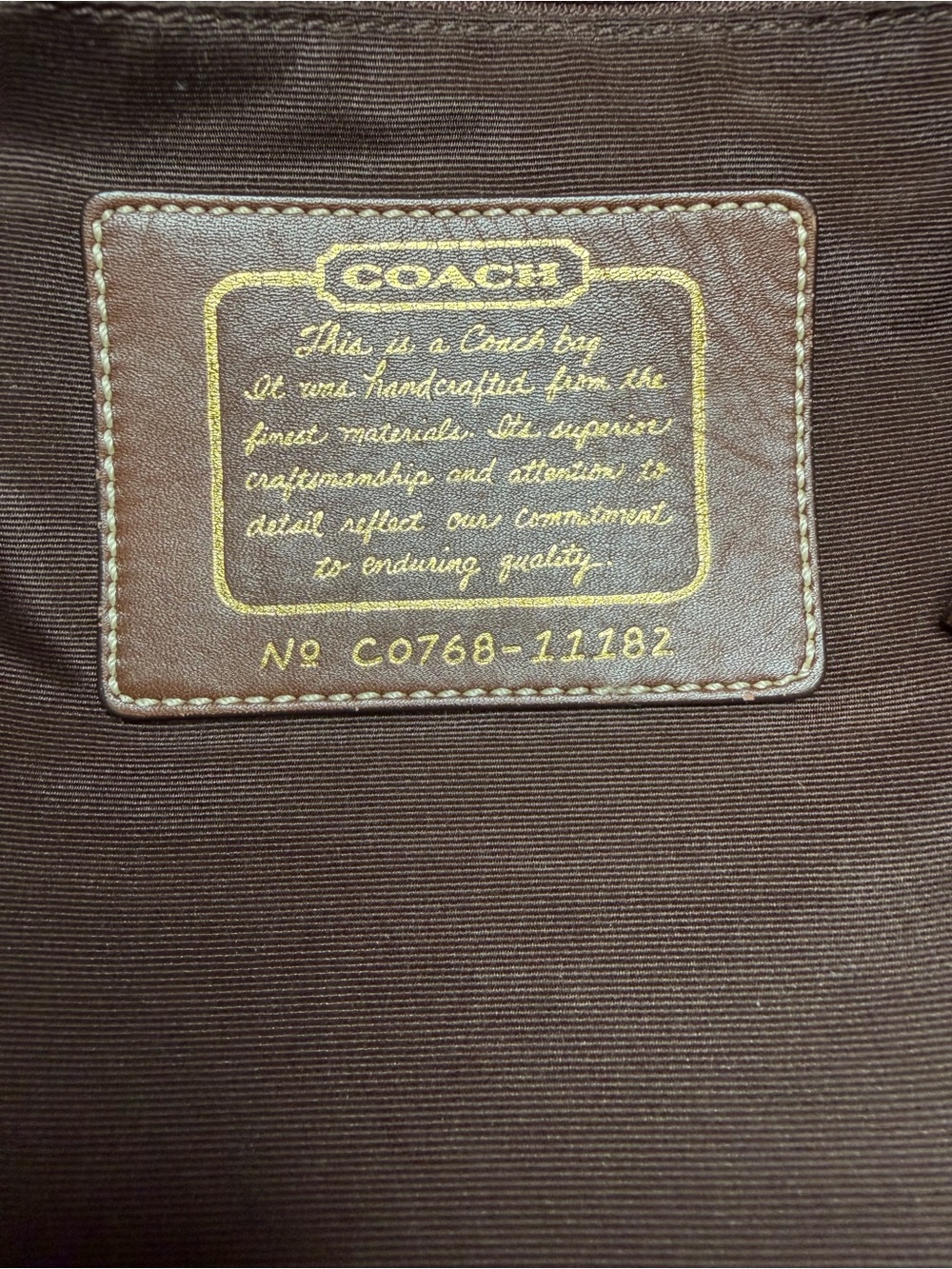 Coach Denim Signature Stripe Shoulder Hobo Bag No. C0768-11182 - Picture 12 of 12